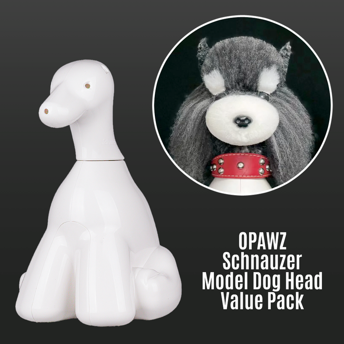 OPAWZ Schnauzer Head Model & Wig Value Pack (VP49)