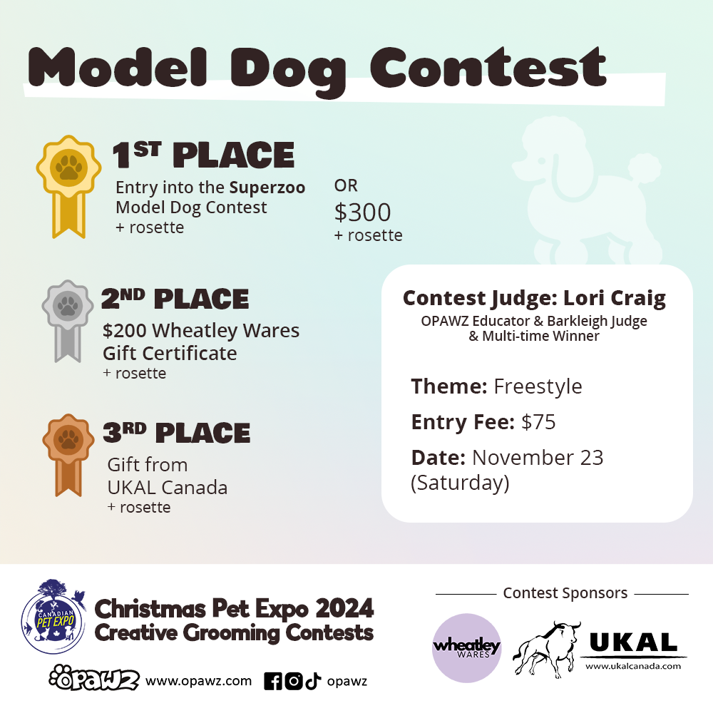 OPAWZ Model Dog Contest Sign-up - Christmas Pet Expo 2024