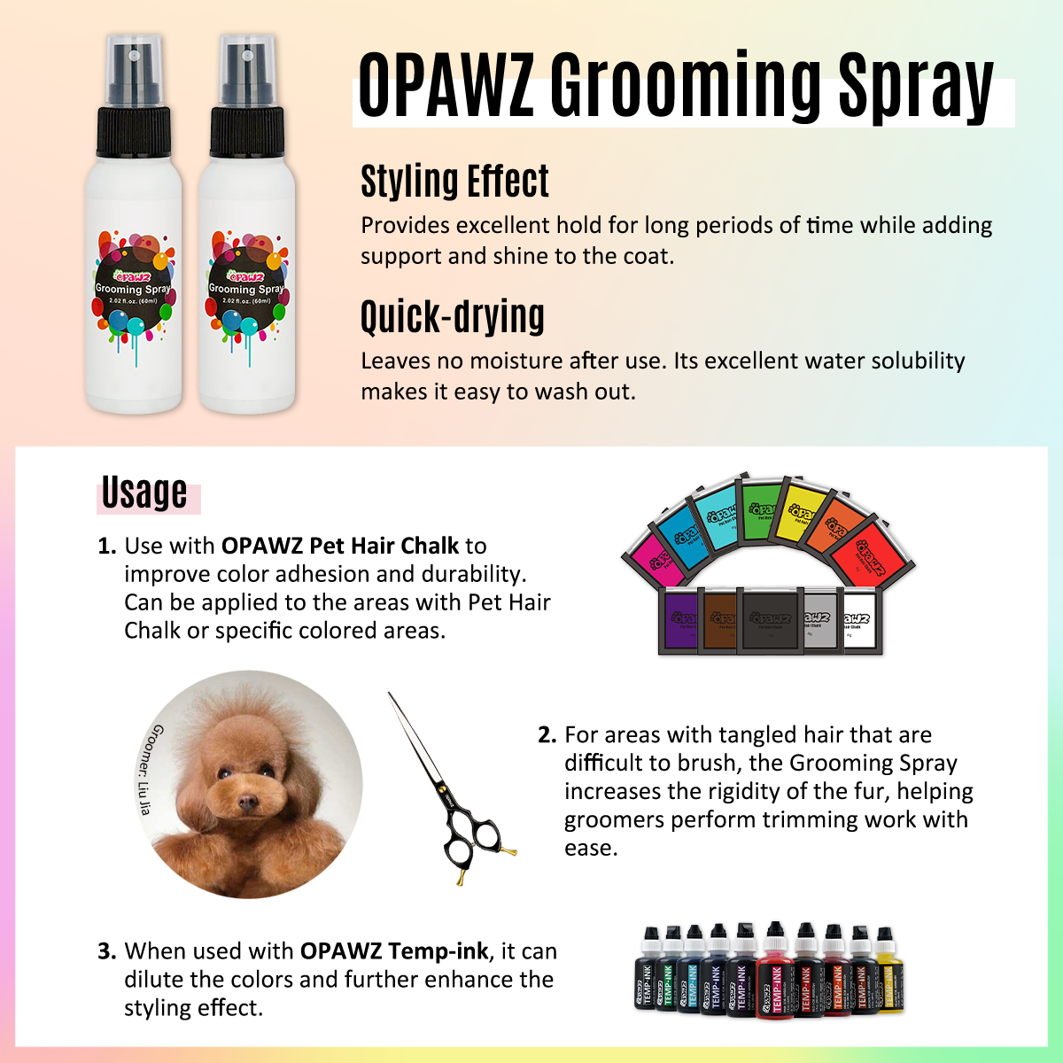 OPAWZ Grooming Spray - 2.02 oz. / 60ml (PH02)